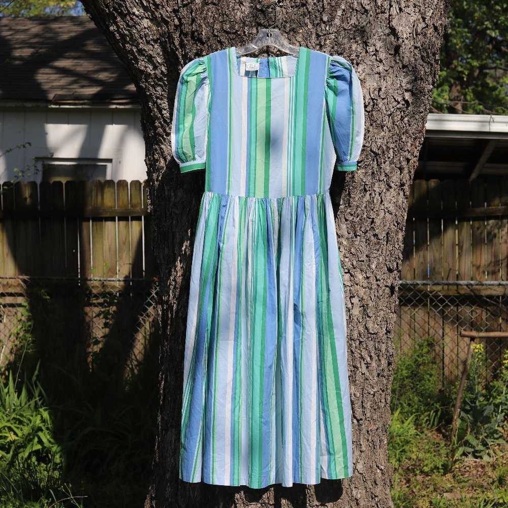 Vintage Laura Ashley Striped Dress - Picture 5 of 8